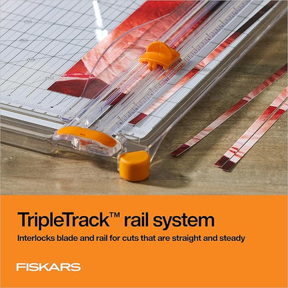 Fiskars Precision Paper Trimmer, Easy and Accurate Crafting Tool, Cuts Straight for Crafts, Cards, and More