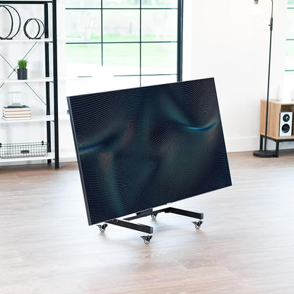 VIVO Low Height TV Cart for 32 to 75 inch Screens, Height Adjustable with Tilt, Holds up to 110 lbs, Max VESA 600x400, Black, STAND-TV02L
