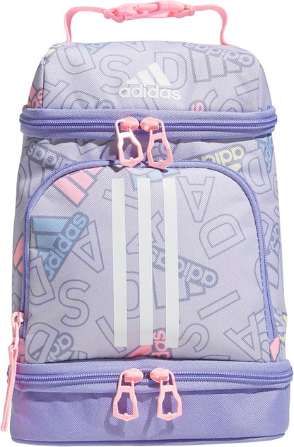 adidas Excel Insulated Lunch Bag, Cooler with Zipper, Pocket for Ice Pack, and Clip, Temperature Control Insulation