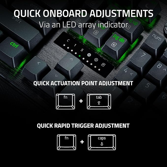 Razer Huntsman V3 Pro Esports Gaming Keyboard: Analog Optical Switches - Razer Snap Tap - Rapid Trigger - Adjustable Actuation - Media Keys & Dial - Doubleshot PBT Keycaps - Wrist Rest - Black
