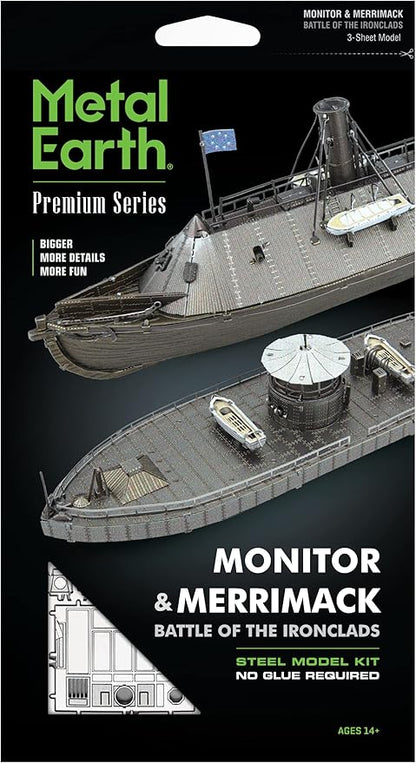 Metal Earth Fascinations Premium Series Monitor & Merrimack 3D Metal Model Kit