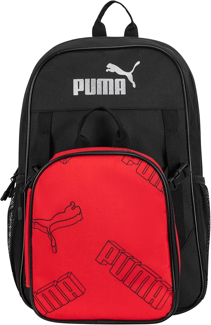 PUMA Unisex Kid's Colony Lunch Kit & Backpack Combo, High Risk Red/Black, Medium