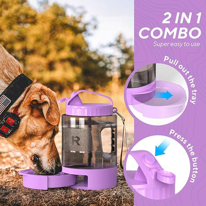 Dog Water Bottle Portable Travel - 77oz Large Travel Water Bowl for Dogs Camping Hiking Beach Traveling Essentials,Big Pet Bottles Bowl Water Dispenser for On The Go Park Car Walking Accessories