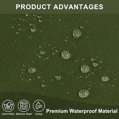 Dog Bed Covers Replacement Washable, Waterproof Dog Bed Cover with Zipper, 44Lx32Wx3H inch Durable Oxford Pet Bed Cover for Outdoor/Indoor Use, Cover Only, Army Green