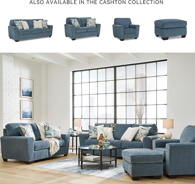 Signature Design by Ashley Cashton Casual Sofa for Living Room, Blue