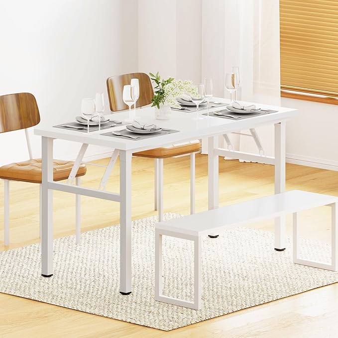 Folding Desk, 39 inch No Assembly Folding Desks for Small Spaces, Sturdy Foldable Computer Desk, Functional Home Office Desks, Study Writing Desk Office Table Workstation for Home Office Outdoor