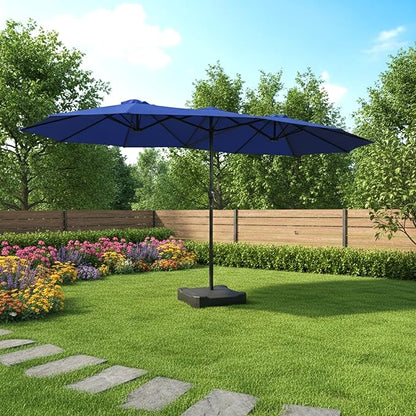Garden Winds Reinforced Replacement Canopy Top Cover Compatible with A701007300, Pf18259, UB02, PF19302 Phi Villa, Aecojoy, AbcCanopy, Kozyard 15ft Umbrella - Classic Blue, Riplock 350