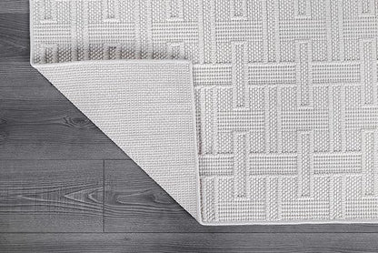 Micro Loop Indoor Rug White 10x14 Boho Geometric Neutral Area Rugs for Living Room Soft Luxury Modern Low and High Pile Durable Stain Resistant Non-Shedding Indoor Area Carpet 10 x 14