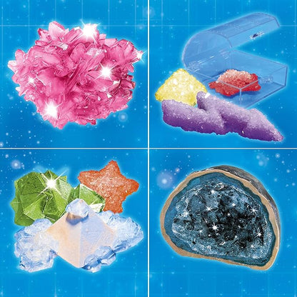 Thames & Kosmos Crystal Growing | STEM Experiment Kit | Grow Dozens of Dazzling, Colorful Crystals! | Learn about Crystallization & Conduct Classic Science Experiments | Make Crystal Geodes | Ages 10+
