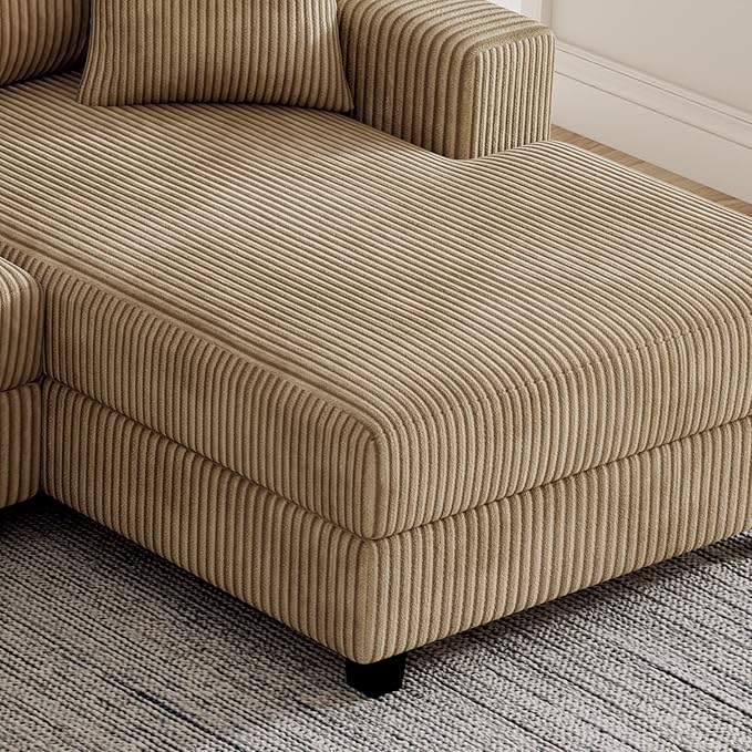 99" Symmetrical U Shaped Reversible Modular Sectional Sofa, Convertible Sofa Lounger Couch with Double Chaise Lounge and Thickness Cushions, Extra Wide Seat Couch w/Headrest