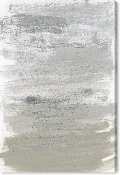 The Oliver Gal Artist Co. Oliver Gal 'Silver Storm' Gray Abstract Wall Art Print Premium Canvas 24" x 36"