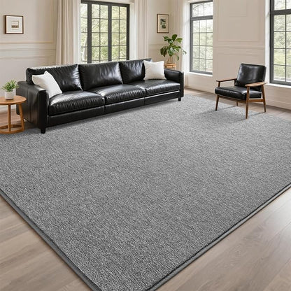 DweIke Rugs for Bedroom Living Room, 4x6 ft Grey Area Rug, Washable Memory Foam Indoor Carpet, Modern Non-Slip Ultra Soft Carpets for Kids Boys Girls Adults Nursery Dorm Home Decor