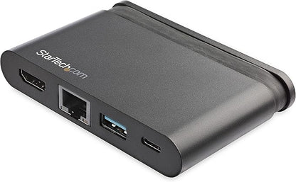StarTech.com USB C Multiport Adapter with HDMI - 4K - Mac/Windows - 2X USB 3.0 1xC 1xA - 100W PD 3.0 - USB C Adapter - GbE (DKT30CHCPD)