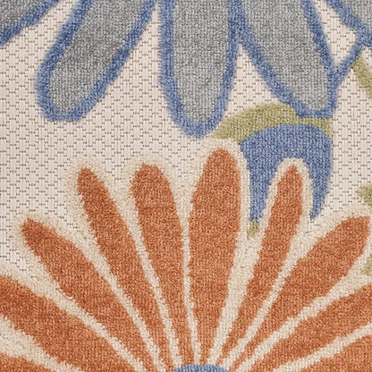 Nourison Home Aloha Beige Multicolor 2'3" x 8' Area Rug - Easy Clean, Non Shedding, Bed Room, Living Room, Dining Room, Kitchen (8' Runner)