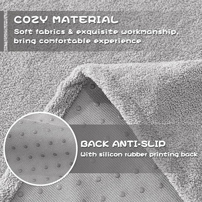 MYSKY HOME Couch Cover Sofa Covers for 3 Cushion Couch, Dog Couch Covers Protector for Sectional Sofa, Non Slip Soft Sofa Slipcover Modern Furniture Protector for Pet, 91" x 134", Light Grey