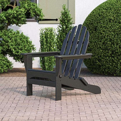 POLYWOOD AD5030BL Classic Folding Adirondack, Black