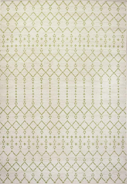 JONATHAN Y Moroccan Geometric Indoor Outdoor Area Rug 5X8 Cream/Green, Ourika Textured Weave for Backyard, Patio, Porch, Easy-Cleaning, High Traffic, Pet-Friendly, Non-Shedding (SMB108M-5)