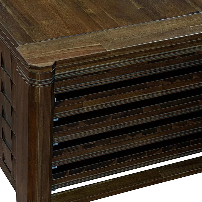 X07SI-BC8-04 - 10 Pieces Modern Dining Set contains an Extendable Rectangle Kitchen Table, 1 Coffee Table, 7 Dining Chairs and 1 Modern Bench, 39x120 Inch, Antique Walnut