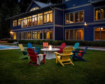 POLYWOOD AD5030SR Classic Folding Adirondack Chair, 38.5" H x31.25 W x 33.5" D, Sunset Red