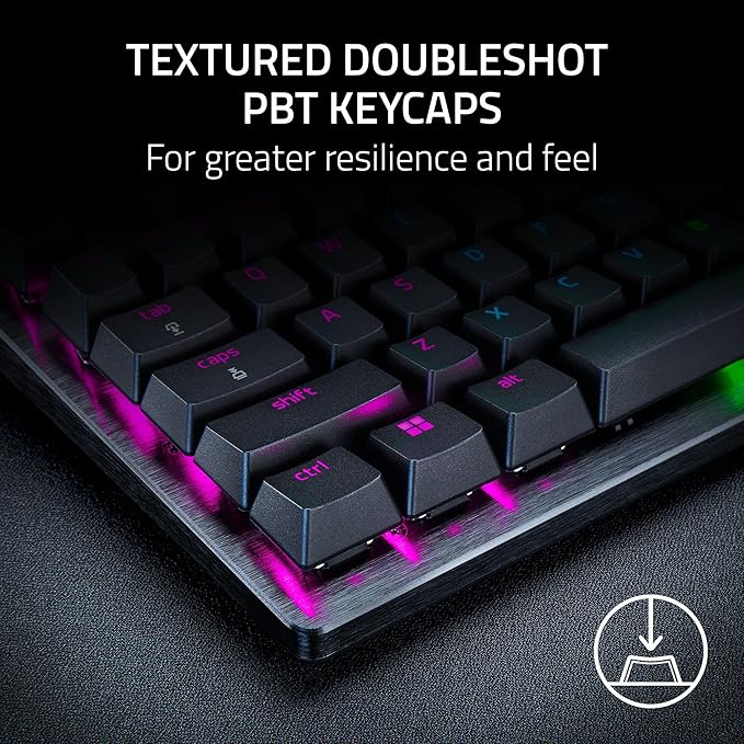 Razer Huntsman V3 Pro Esports Gaming Keyboard: Analog Optical Switches - Razer Snap Tap - Rapid Trigger - Adjustable Actuation - Media Keys & Dial - Doubleshot PBT Keycaps - Wrist Rest - Black