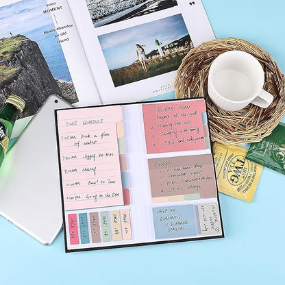 Mr. Pen- Sticky Note Set, 410 Pack, Vintage Colors, Transparent Sticky Notes Tabs, Translucent Sticky Note Dividers Tabs, Stocky Notes for Bible Journaling
