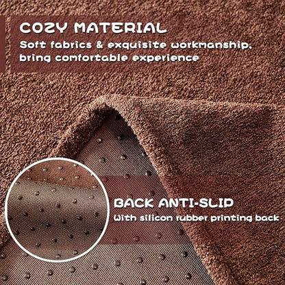 MYSKY HOME Sofa Covers, Washable Couch Cover for Dogs Sofa Cover Furniture Protector Sofa Slipcovers for Dogs Furniture Protector Cover, Thick Durable Non Slip, 91" x 118", Chocolate