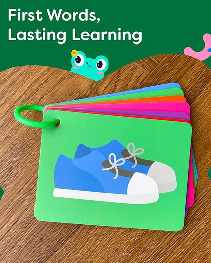 100 First Words Flash Cards – High Contrast Picture Flashcards – Educational Learning for Speech and Early Vocabulary Featuring Animals, Food, Transport, Family, Clothes and More