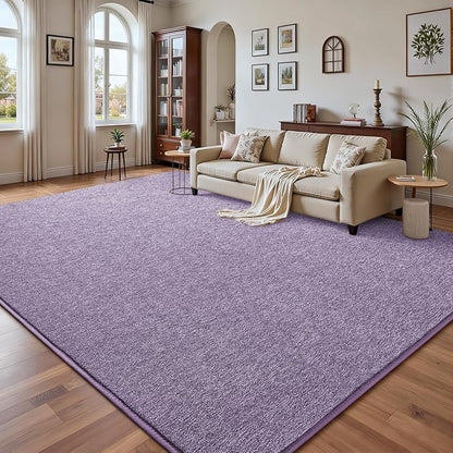 DweIke Rugs for Bedroom Living Room, 4x6 ft Purple Area Rug, Washable Memory Foam Indoor Carpet, Modern Non-Slip Ultra Soft Carpets for Kids Boys Girls Adults Nursery Dorm Home Decor