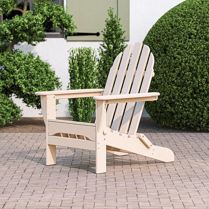 POLYWOOD AD5030SA Classic Folding Adirondack, Sand, 35.00" x 29" x 35.00"