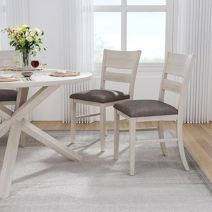 Peatuk Solid Wood Dining Chair Set of 2, Part of Dining Table Set, Mix and Match Table, Chair Sold Separately for Dining Room, Kitchen, Grey