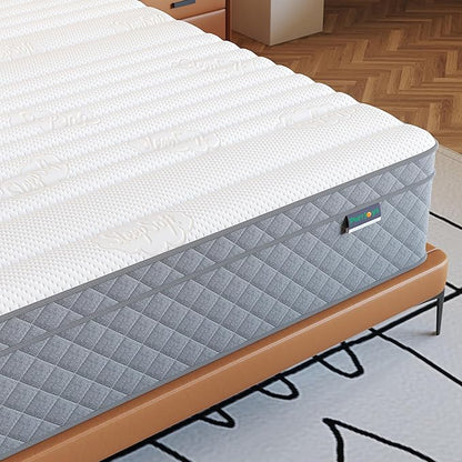 Firm Queen Mattress, 12 Inch Queen Bed Mattress in a Box，Cooling-Gel Memory Foam&Pocket Spring Hybrid, CertiPUR-US Certified, Firm