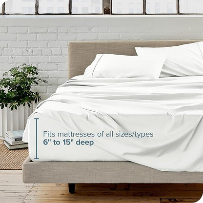 Bare Home Twin XL Sheet Set - College Dorm Size - Luxury 1800 Ultra-Soft Microfiber Twin Extra Long Bed Sheets - Deep Pockets - Easy Fit - Extra Soft - 3 Piece Set - Bed Sheets (Twin XL, Cream)