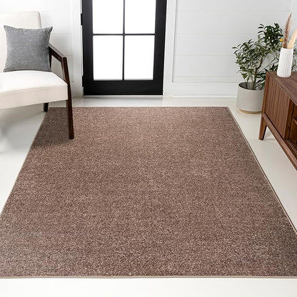 JONATHAN Y Haze Solid Low-Pile Brown Indoor Area Rug 3x5, Coastal,Bohemian,Minimalist,Classic, Easy-Cleaning for Living Room,Bedroom,Kitchen,Pet Friendly,Non-Shedding (SEU100J-3)