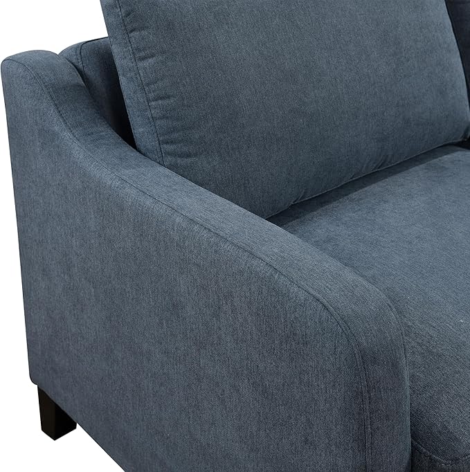 ERYE Modern 3-in-1 Sofa Loveseat Convertible Sleeper Sofabed, Queen Size Upholstered Love Seat Sofa Soft Cushion Daybed with Pull Out Sleeper Couch Bed for Living Room Home Apartment RV