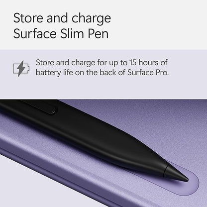 Microsoft Surface Pro Keyboard and Slim Pen 2 Bundle for Surface Pro 12" Device, Alcantara Material, Violet