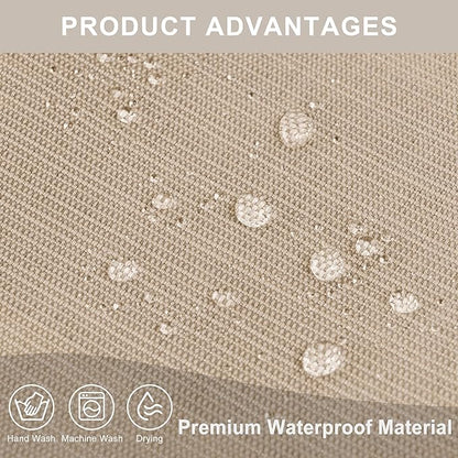 Dog Bed Covers Replacement Washable, Waterproof Dog Bed Cover with Zipper, 44Lx32Wx3H inch Durable Oxford Pet Bed Cover for Outdoor/Indoor Use, Cover Only, Khaki