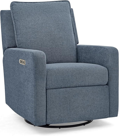 Delta Children babyGap Harlowe Power Recliner with USB-A and Type-C Ports Greenguard Gold Certified – Stain-Resistant Performance Fabric is Oeko-TEX Standard 100 Certified, Slate