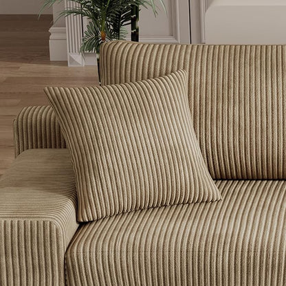 99" Symmetrical U Shaped Reversible Modular Sectional Sofa, Convertible Sofa Lounger Couch with Double Chaise Lounge and Thickness Cushions, Extra Wide Seat Couch w/Headrest