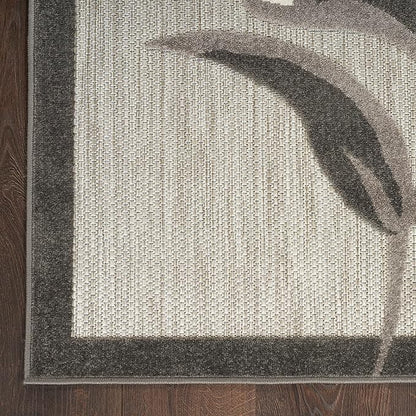 Nourison Home Aloha Beige 3'6" x 5'6" Area Rug - Easy Clean, Non Shedding, Bed Room, Living Room, Dining Room, Kitchen (4' x 6')