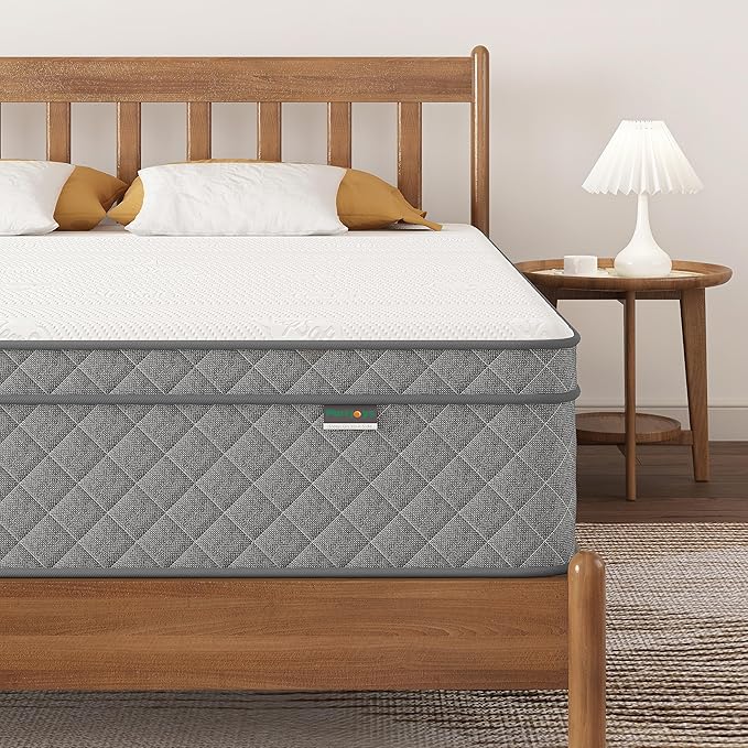 Full Mattress, 12 Inch Full Size Mattress with Cooling-Gel Memory Foam &Pocket Spring Hybrid, CertiPUR-US Certified, Medium Firm