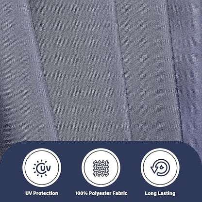 YSSOA 9' Patio Umbrella Replacement Canopy Only for 8 Ribs, Dark Blue