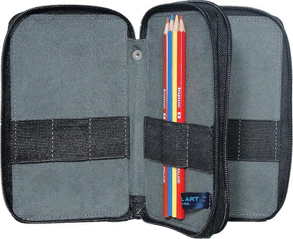 Speedball Art Products 252480 48 Pencil Storage Canvas Pencil Case, Chocolate