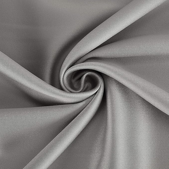 Sun Zero Nordic 2-pack Theater Grade Extreme 100% Blackout Grommet Curtain Panel Pair, 52" x 84", Silver