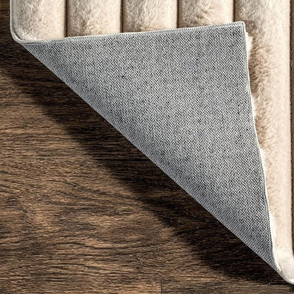 nuLOOM SuperiorWash Collection Kai Beige, 2'6" x 10', Fluffy and Cozy, High Traffic, Stain Resistant, Easy Clean, Durable Washable Runner for Bedroom, Living Room, Dining, Den, Foyer, Entryway